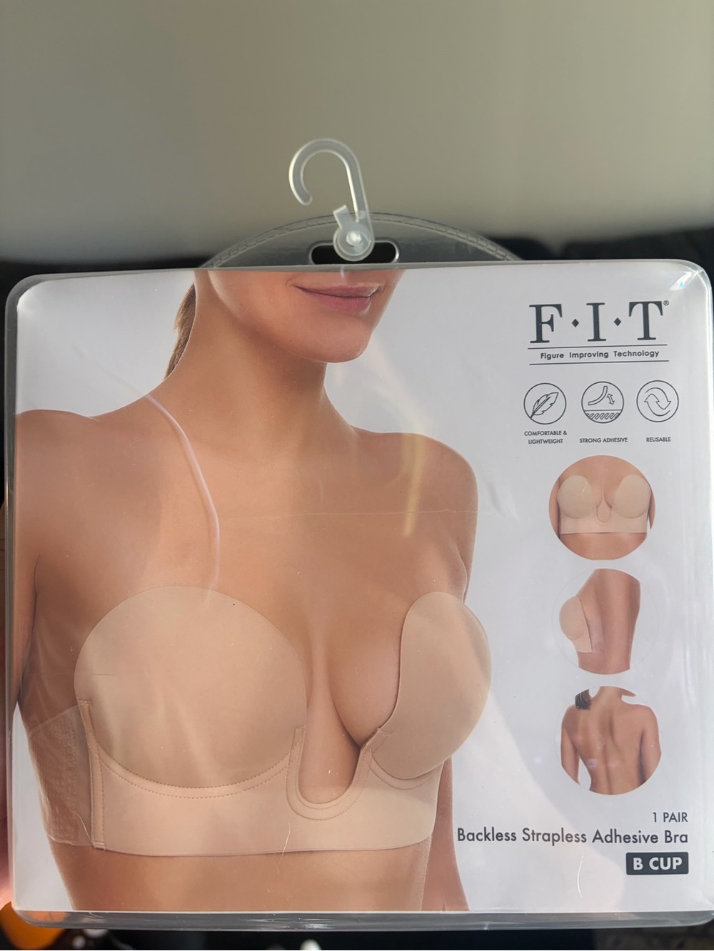 Backless Strapless Adhesive Bra - Nude (B Cup)